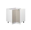 Vicco Eckunterschrank Fame-Line Weiß Grau-Beige gerahmt 87 cm Bild 3