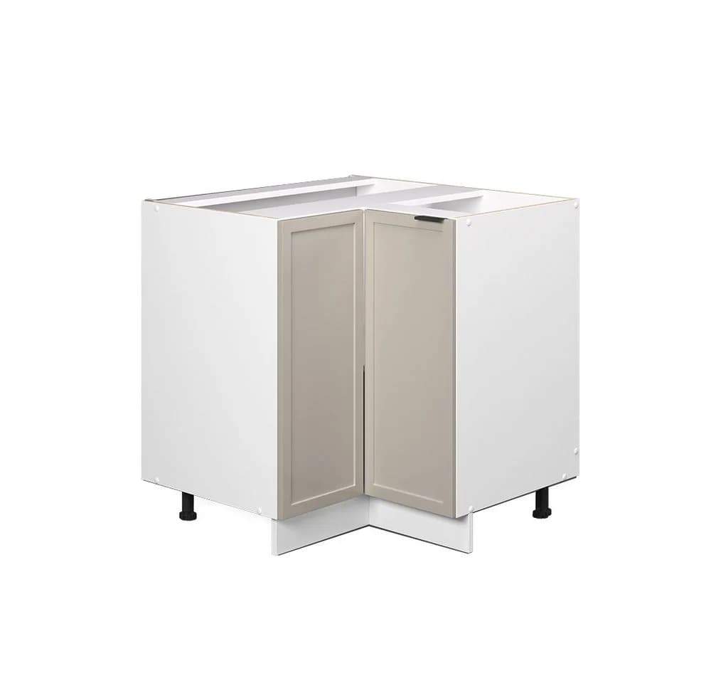 Vicco Eckunterschrank Fame-Line Weiß Grau-Beige gerahmt 87 cm - Bild 3
