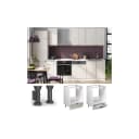 Vicco Herdumbauschrank Fame-Line Weiß Grau-Beige gerahmt 60 cm Bild 1