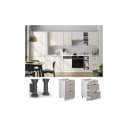 Vicco Schubladenunterschrank Fame-Line Weiß Grau-Beige Bild 1