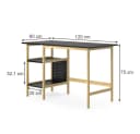 Vicco Schreibtisch Elvia Schwarz Kiefer Bild 1