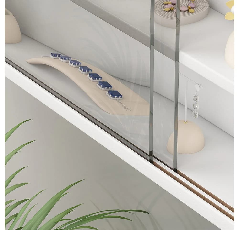 Vicco Hängevitrine Clario Weiß mit 4 Einlegeböden - Bild 4