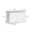 Vicco Kommode Wido Weiß Sonoma 2 Türen Modernes Sideboard Bild 4