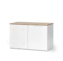 Vicco Eckkommode Wido Weiß Sonoma-Eiche mit Tür Bild 3