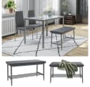 Vicco Sitzbank Grand Grau Kunstleder Bild 1