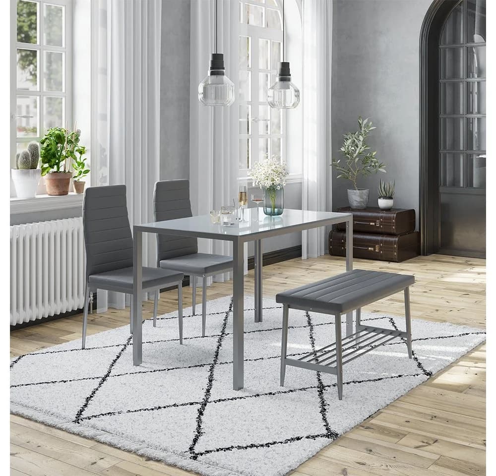 Vicco Sitzbank Grand Grau Kunstleder - Bild 4