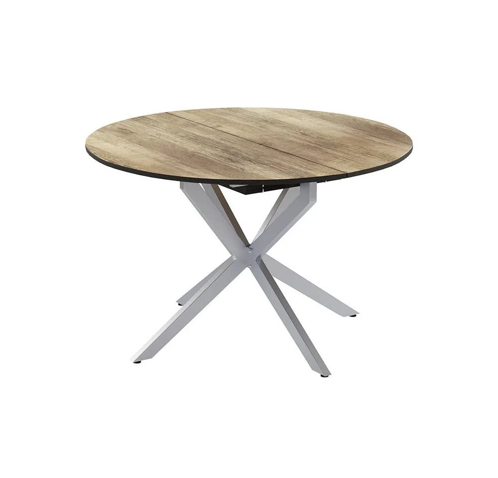 Vicco Esstisch Loyd, Eiche rustikal/Grau, 120 x 76.5 cm ausziehbar - Bild 2