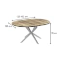 Vicco Esstisch Loyd, Eiche rustikal/Grau, 120 x 76.5 cm ausziehbar Bild 4