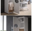 Vicco Hochschrank Irma Weiß Hochglanz Moderner Wäscheschrank Bild 5