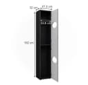 Vicco Hochschrank Irma Anthrazit Hochglanz Bild 3