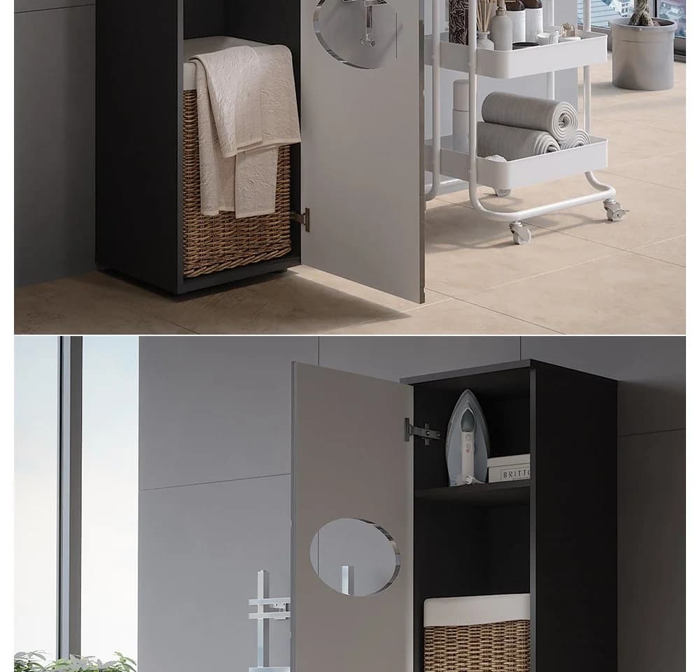 Vicco Hochschrank Irma Anthrazit Hochglanz - Bild 5