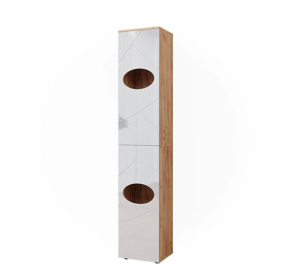 Vicco Hochschrank Irma Weiß Hochglanz Eiche Modern - Bild 2