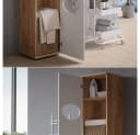 Vicco Hochschrank Irma Weiß Hochglanz Eiche Modern Bild 5