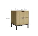 Vicco Nachtschrank Lennox 2er Set Eiche/Schwarz Modern Bild 4