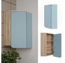 Vicco Hängeschrank Karen Eckbadmöbel Blau-Grau/Sonoma Bild 1