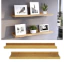 Vicco Bücherregal Linus 2er Set Bambus Modern Wandregal Bild 1