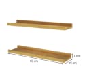 Vicco Bücherregal Linus 2er Set Bambus Modern Wandregal Bild 3