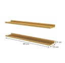 Vicco Bücherregal Linus 2er Set Bambus Modern Wandregal Bild 3
