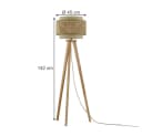 Vicco Stehlampe Morten Rattan/Creme Bild 3