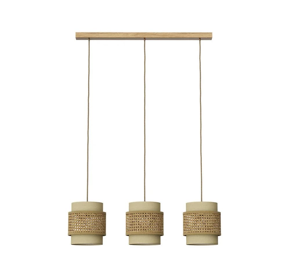 Vicco LED-Hängeleuchte Morten Rattan/Creme Japandi - Bild 2