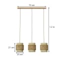 Vicco LED-Hängeleuchte Morten Rattan/Creme Japandi Bild 3