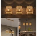 Vicco LED-Hängeleuchte Morten Rattan/Creme Japandi Bild 5