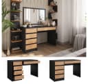 Vicco Schreibtisch Sherry Anthrazit/Goldkraft Eiche Bild 1