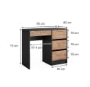 Vicco Schminktisch Sherry Anthrazit/Goldkraft Eiche Bild 3