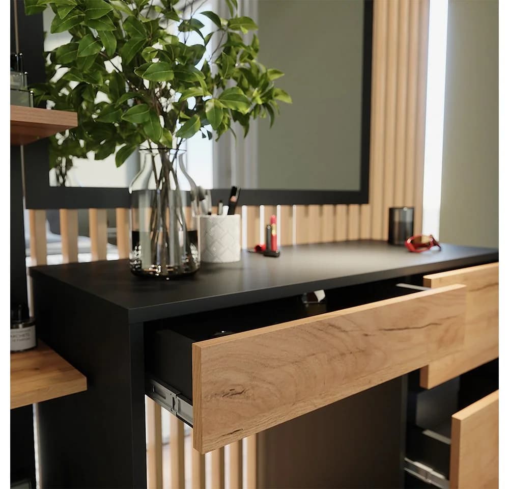 Vicco Schminktisch Sherry Anthrazit/Goldkraft Eiche - Bild 5