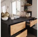 Vicco Schminktisch Sherry Anthrazit/Goldkraft Eiche mit LED-Spiegel Bild 5