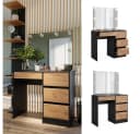 Vicco Schminktisch Sherry mit LED-Spiegel & Stauraum Anthrazit/Goldkraft Eiche Bild 1