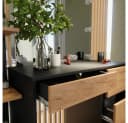 Vicco Schminktisch Sherry mit LED-Spiegel & Stauraum Anthrazit/Goldkraft Eiche Bild 5