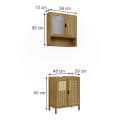Vicco Badmöbel-Set Liora Bambus/Rattan 2 Teile Bild 1