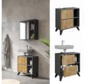 Vicco Waschbeckenunterschrank Leano Anthrazit/Bergeiche 2 Schubladen Bild 1
