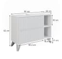 Vicco Waschbeckenunterschrank Leano Weiß Bild 3