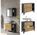 Vicco Waschbeckenunterschrank Leano Anthrazit/Bergeiche 2 Schubladen Bild 1