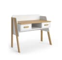 VitaliSpa® Schreibtisch Malia höhenverstellbar Weiß/Eiche Bild 1