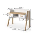 VitaliSpa® Schreibtisch Malia höhenverstellbar Weiß/Eiche Bild 4