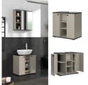Vicco Waschbeckenunterschrank Joli Greige/Schwarz 60 x 59 cm Bild 1