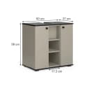 Vicco Waschbeckenunterschrank Joli Greige/Schwarz 60 x 59 cm Bild 3