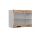 Vicco Glashängeschrank R-Line Goldkraft Eiche/Weiß Bild 2