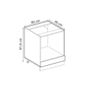 Vicco Herdumbauschrank R-Line Goldkraft Eiche/Weiß 60 cm Bild 1