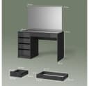 Livinity® Schminktisch Imola Anthrazit 120 cm Bild 3
