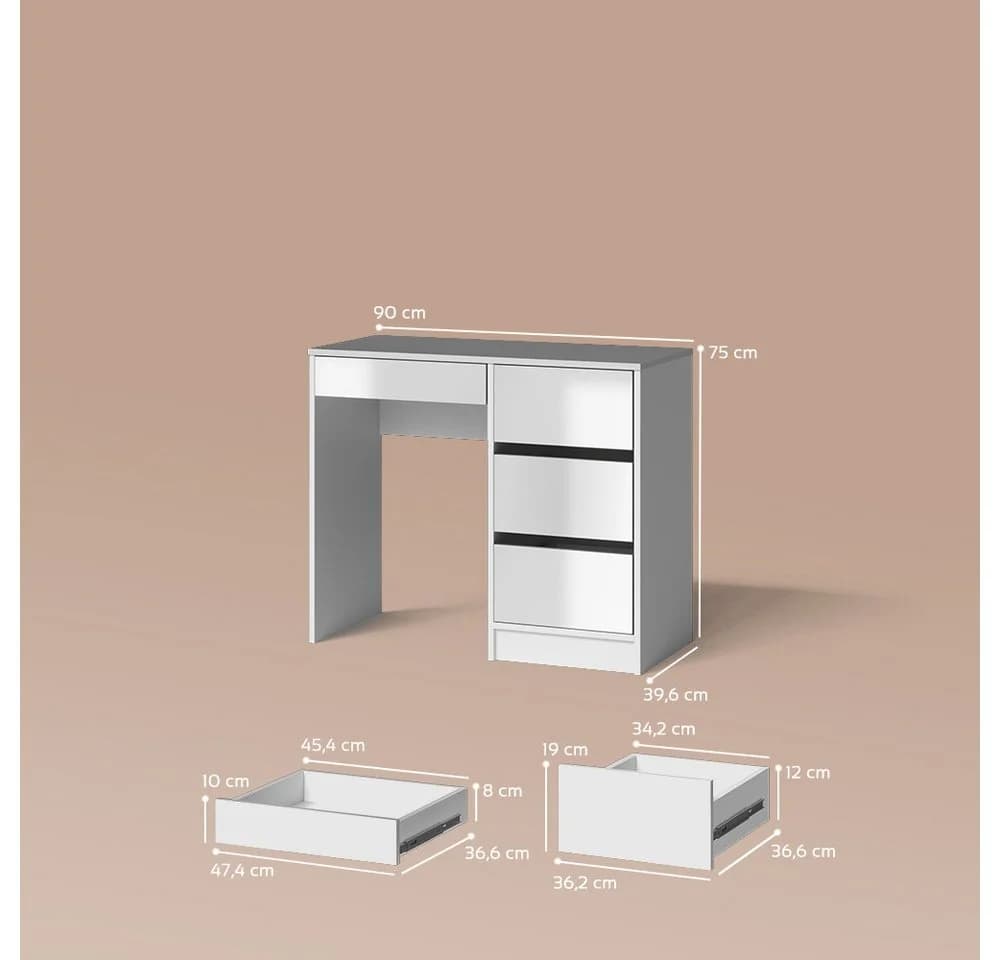 Livinity® Schminktisch Imola Weiß Modern - Bild 3
