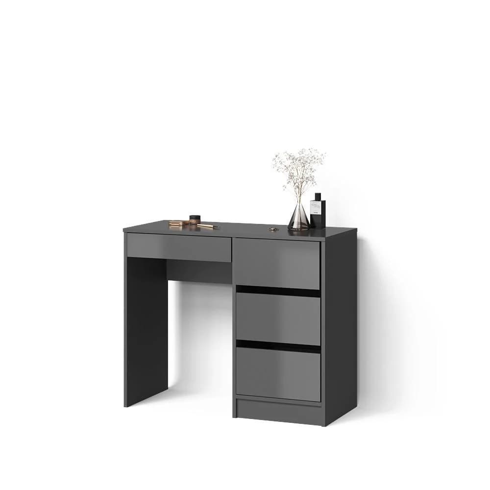 Livinity® Schminktisch Imola Anthrazit mit 4 Schubladen