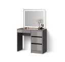 Livinity® Schminktisch Imola Grau mit LED-Spiegel Bild 2