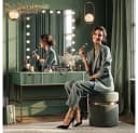 Livinity® Schminktisch Imola Grau mit LED-Spiegel Bild 4