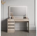 Livinity® Schminktisch Imola mit LED-Spiegel Greige Bild 1