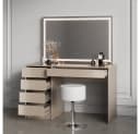 Livinity® Schminktisch Imola mit LED-Spiegel Greige Bild 5