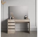 Livinity® Schminktisch Imola Greige 120 cm mit Spiegel Bild 1